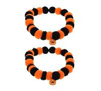 ARTIBETTER 2 Pièces Collier pour Chat en Nylon Respirant et Confortable Clochette de Citrouille, Accessoire Adorable pour Fête d'halloween et Décoration Festive