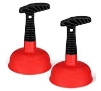 ARTIBETTER 2 Pièces Déboucheur de Canalisations Facile à Utiliser Rouge en Caoutchouc avec Poignée Ergonomique Cuisine et Salle de Bain