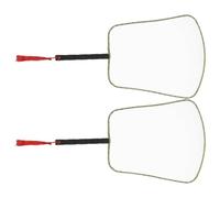 Artibetter 2 Pièces Éventail Chinois Portatif Blanc en Soie et Bois