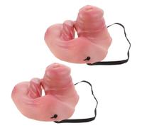 Artibetter 2 Pièces Masque de Nez de Cochon Confortable en Latex Réaliste Accessoire de Costume Animal avec Design Humoristique et Bande Élastique pour Fêtes et Mariages