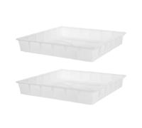 Artibetter 2 Pièces Moule à Pavés de Jardin en PP Blanc, Facile à Couler, pour Produire des Dalles en Béton Précises et Uniformes, pour Cours et Jardins