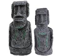 Artibetter 2 Pièces Ornement Aquarium Statue Île, Style Abstrait Moderne | Figure Élégante Pensée, Placement Stable, pour Terrarium, Bureau, Chambre et Étagère Décorative