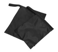 Artibetter 2 Pièces Paquet de Rangement Noir avec Poignée | Toile Oxford, Coutures Renforcées et Fermeture Zippée, pour Maillots, Voyages, Natation, Poussettes