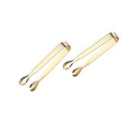 ARTIBETTER 2 pièces Pince à Glace et Sucre Acier Inoxydable Doré Mini Pinces Pratiques pour Thé Bar Cocktails Buffet et Usage Quotidien