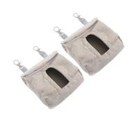 ARTIBETTER 2 pièces Pochette de Nourriture pour Lapin et Hamster Pochette Suspendue Imperméable pour Cage Animal Râtelier de Stockage Multifonctionnel et Réutilisable pour Rongeurs