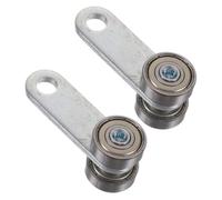Artibetter 2 pièces Poulie de Porte Coulissante Acier avec Double Galets Roulette pour Placard et Rail Kit Facile à Installer Capacité de Charge Renforcée