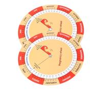 ARTIBETTER 2 pièces Pregnancy Wheel With Fetal Development Chart Paper Pregnancy Tracker For Expecting Mothers Practical Future Moms