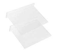 Artibetter 2 pièces Support de Menu Acrylique Porte Affiche Transparent Présentoir de Table pour Restaurant Bureau et Exposition Format Horizontal Stand Publicitaire Rigide