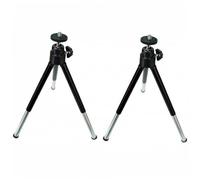 Artibetter 2 pièces Trépied Mobile Télescopique Support Téléphone Portable Multi-Positions Mini Trépied de Bureau pour Photo et Diffusion Direct Noir