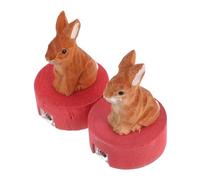 ARTIBETTER 2 Pièces Wood Pencil Sharpener Small Rabbit Manual Sharpener Portable Single Hole For Students Artists