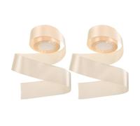 Artibetter 2 Rouleaux Ruban Satin Beige en Rouleau, Polyester 2 Pouces 24 | Finition Lisse, Bords Limitant L’effilochage, Format Pratique, pour Invitations et Emballage Présent