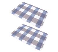 Artibetter 2 Tapis de Cage pour Cochons d'Inde en Coton Bleu, Absorbants et Lavables, Protège l'environnement des Petits Animaux, pour Hamsters et Rongeurs