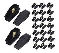 ARTIBETTER 20 Ensembles Coffin Model Prank Props Halloween Miniature Skull Head Figurines Coffin Craft Supplies For Tabletop Decor