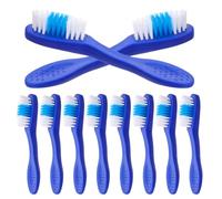 Artibetter 20 Pièces Brosse à Dents de Prison Brosse à Dents de Sécurité Manuelle à Poils Souples Manche Court Pp et Nylon Bleue Compacte et Retirer les Particules Alimentaires