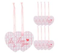 ARTIBETTER 20 Pièces Carte de Vœux de Saint-valentin, Carte D'amour Saint-valentin, Étiquette Présent Cœur en Papier Blanc, à Suspendre, Prête à L'emploi, Note Diy, pour Fête des Mères