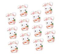 Artibetter 20 pièces Charms Lapin Émail pour Pâques Pendentifs Rabbit pour Fabrication de Bijoux et Accessoires DIY