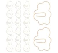 ARTIBETTER 20 Pièces Marque-pages Nuage en Caoutchouc Blanc, Porte-documents Kawaii en Fer, Pratique et Portable pour École et Bibliothèque, Protège Rayures et Marques
