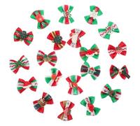 Artibetter 20 Pièces Nœuds pour Chien en Polyester Décoratifs de Noël, Accessoires Résistants à l'usure pour Petits Chiens, pour Occasions Spéciales et Fêtes de Noël Couleur Aléatoire Style
