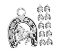 Artibetter 20 Pièces Pendentif Cowboy Occidental Jolies Perles Et Breloques Jolis Porte-clés Breloques Diy Porte-clés De Charme Charmes De Démarrage Mini-fers à Cheval Silver Alliage