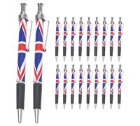 Artibetter 20 Pièces Stylo à Bille Drapeau Britannique Maison et L'école, Présent Rentrée, Instrument D'écriture Lisse avec Prise Confortable et Design Patriotique