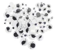 Artibetter 200 pièces Autocollants Yeux Animaux Autocollants Adhésifs pour Bricolage Yeux Mobiles DIY avec Cils pour Poupées et Décorations Artisanales