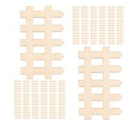 Artibetter 200 Pièces Miniature Wood Garden Fence Panels Mini Picket Fence for Fairy Garden Terrarium Bonsai Dollhouse and Miniature Landscaping Decor for Succulents and Photo Props