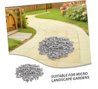 ARTIBETTER 210 Pièces Scale DIY Table Brick Models Tiny Grey Bricks for Dollhouse Micro Landscape Garden Craft