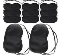 ARTIBETTER 24 Pièces Masque Yeux de Sommeil, Masque de Nuit Yeux, Noir, Polyester, Mousse et Non-tissé, Double Bandes Élastiques, pour Hôtels et Voyages