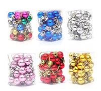 Artibetter 24 Pièces Mini Boules De Noël Boules d'arbre De Noël Décoration De Noël Décoration De La Maison Orange Ampoule Verdure Guirlande Pendentif Lob Arbre De Noël Boule en Plastique