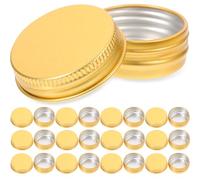 Artibetter 24 Pièces Petite Boîte Ronde en Aluminium 15ml, Réutilisable