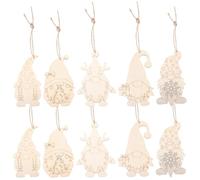 ARTIBETTER 25 Pièces Tranches de Bois Gnome Soi-même pour Décoration | Découpes Beige, Aspect Rustique, Adaptées au Découpage la Peinture, pour Étagère