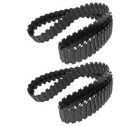 Artibetter 2pcs Chenilles de Chars Soi-même en Caoutchouc Noir 66cm X 2,5cm pour Robot Facile à Installer Robuste sur Terrains Variés