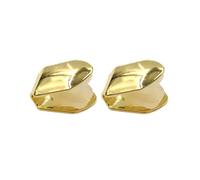 Artibetter 2pcs doré crocs à une dent cap pour dents hip hop dents plaine solide limaces bling