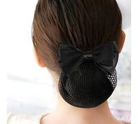 Artibetter 2pcs femmes cheveux chignon couverture filet snood filet à cheveux bowknot décor barrette pince à cheveux