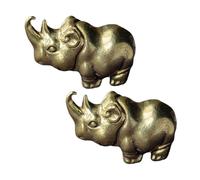 Artibetter 2pcs Pendentif en Laiton Rhino Décoration Suspendue pour Clés Créatif Chic Ornement pour Maison ou Voiture