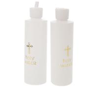 Artibetter 2pièces Bouteilles Eau Bénite Vides avec Croix Flacons Plastiques pour Baptême et Exorcisme Étanches et Pratiques pour Usage Religieux