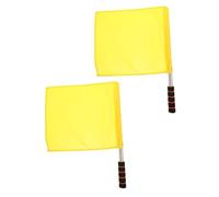 Artibetter 2pièces Drapeaux de Signalisation Manuelle Légers et Portables pour Arbitrage le Sport la Signalisation Ferroviaire Football