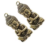 Artibetter 2pièces Pendentif Bouddha Décoratif Suspendu Ornement Délicat Fourniture De Porte-clés