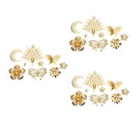 Artibetter 3 Ensembles Accessoires De Fabrication De Couronnes Filigrané Charms Fleurs Décoratives Pour Bijoux Styles Mélangés Pour Colliers Et Bracelets 37 Pièces * 3
