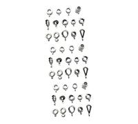 Artibetter 3 Ensembles Anneaux Pendentifs Alliage Argenté Connecteurs Créatifs Pour Colliers Et Bracelets Diy Charms Pour Artisanat Et Décoration Style Mélangé 120 Pièces * 3