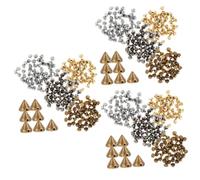 ARTIBETTER 3 Ensembles Rivets Pour Vêtements Et Chaussures Clous Métalliques Punk Cône Accessoires Diy Cuivre Or Acier Décoration Mode Robuste Et Facile À Installer 200 Pièces * 3