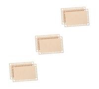 ARTIBETTER 3 Ensembles Socle De Sac Tissé Base De Vannerie Joli Panier Fond De Sac De Tissage Base De Sac Au Crochet Fond De Sac Bricolage Fond De Sac À Crocheter En Bois Beige 2 Pièces * 3
