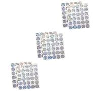ARTIBETTER 3 Ensembles Stickers À Gratter Ronds Pailletés Étiquettes Adhésives Diy Pour Cartes Surprise Et Jeux 2 Feuilles*3