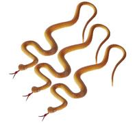 Artibetter 3 Pcs Serpent Réaliste en Plastique Jaune, Portable pour Farces, Accessoire pour Rassemblements et Décoration de Comptoir Halloween