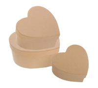 ARTIBETTER 3 pièces Boîte Cadeau Forme Cœur Papier Kraft DIY Lot de Boîtes Vides pour Coffret Rangement Créatif pour Bijoux et Souvenirs Fête des Mères et Occasions Spéciales