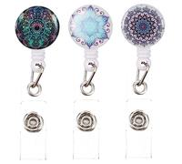 ARTIBETTER 3 Pièces Clips de Badge Rotatifs Pratiques avec Support de Carte Identité Accessoires Multifonctions pour Id Cards et Clés