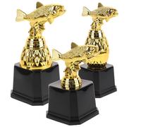 Artibetter 3 Pièces Mini Coupe Trophée en Plastique de Poisson Réaliste pour Garçon et Filles, comme Présent de Fête ou Trophée de Compétition