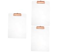 ARTIBETTER 3 Pièces Porte Documents Transparent Acrylique Planche à Écrire et Flexible pour Étudiants Bureau et École Organiseur Pratique et Portable