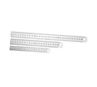 Artibetter 3 pièces Règle Acier Inoxydable Double Face Métrique et Impérial Outil de Mesure Multipurpose pour Étudiants et Bureau et pour Dessin et Bricolage