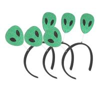 ARTIBETTER 3 Pièces Serrage-tête Vert Extraterrestre en Feutre Scintillant pour Halloween, Accessoire Cheveux Confortable Adapté à Tous Types et Styles, Bandeau Amusant pour Fête